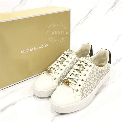 michael kors poppy lace up trainers